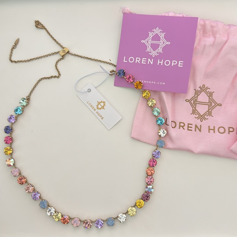 Loren Hope Arista Slider Necklace in Blossom Ombré